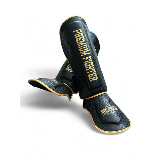 Premium Fighter - Black - Carbon Edition - Sípcsontvédő